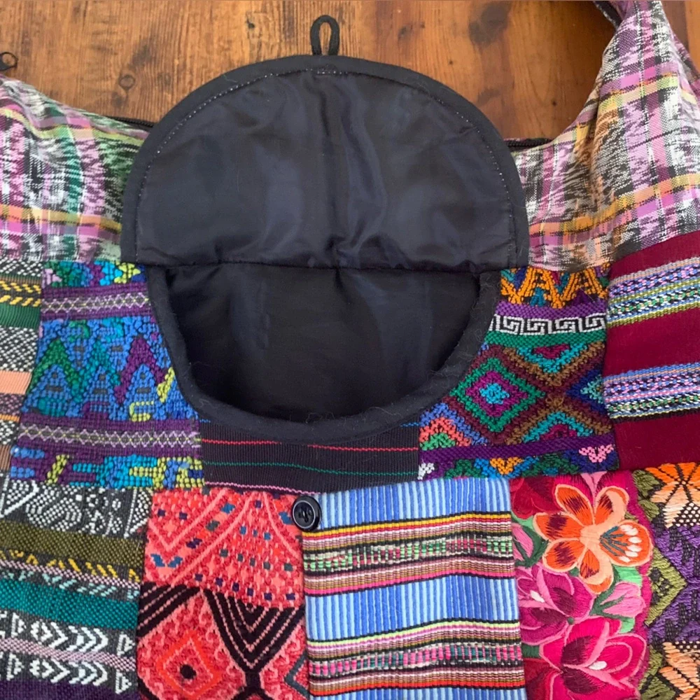 Bohemian Patchwork Embroidered Multicolored Large Hippie Boho Bag